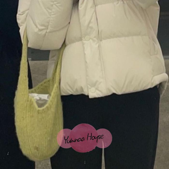 MARITHE Hairy Knit Bag [ READY STOCK ]