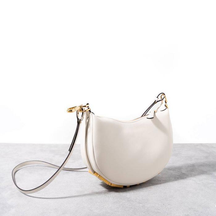 FENDI Fendigraphy mini hobo bag Ice White
