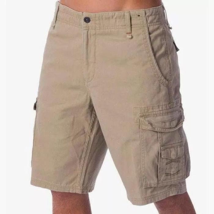 RIPCURL celana pendek cargo khaki katun NEW ORIGINAL 100%