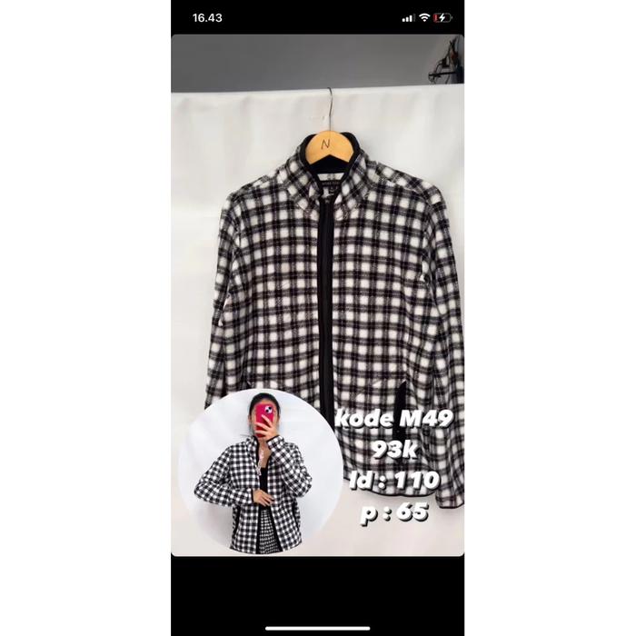 Jaket Uniqlo micro fleece original flanel