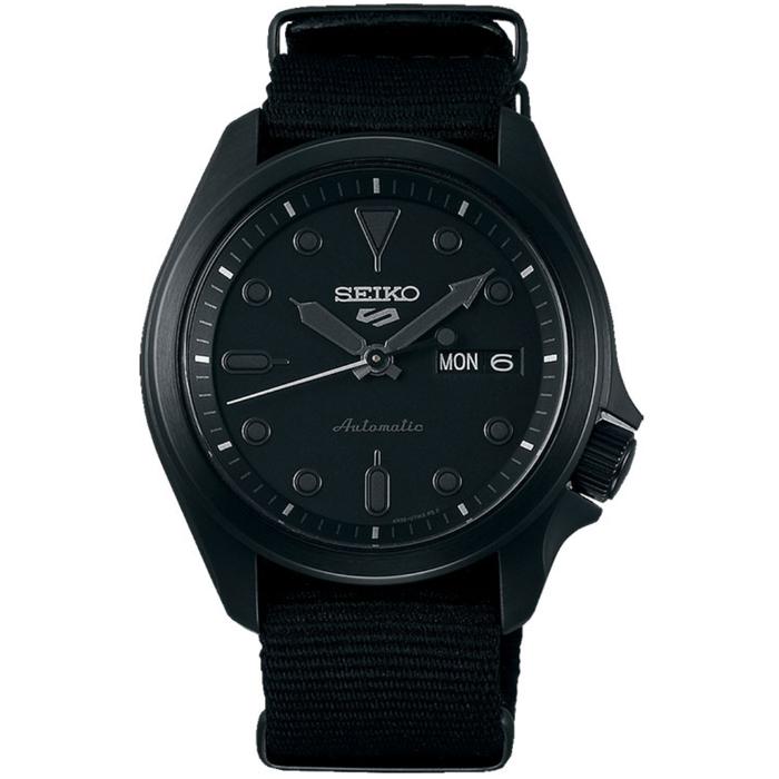 Seiko 5 SPORT Automatic Jam Tangan Pria Kanvas Hitam SRPE69K1 Original
