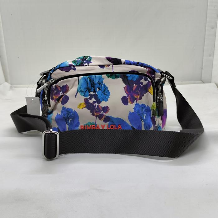 Tas Wanita Branded Nylon Pocket Crossbody Flower