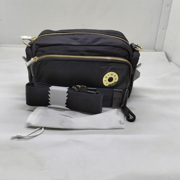 Tas Wanita Bimba 222BBHJ1N T1000 Medium Nylon Crossbody Black Gold Hardware