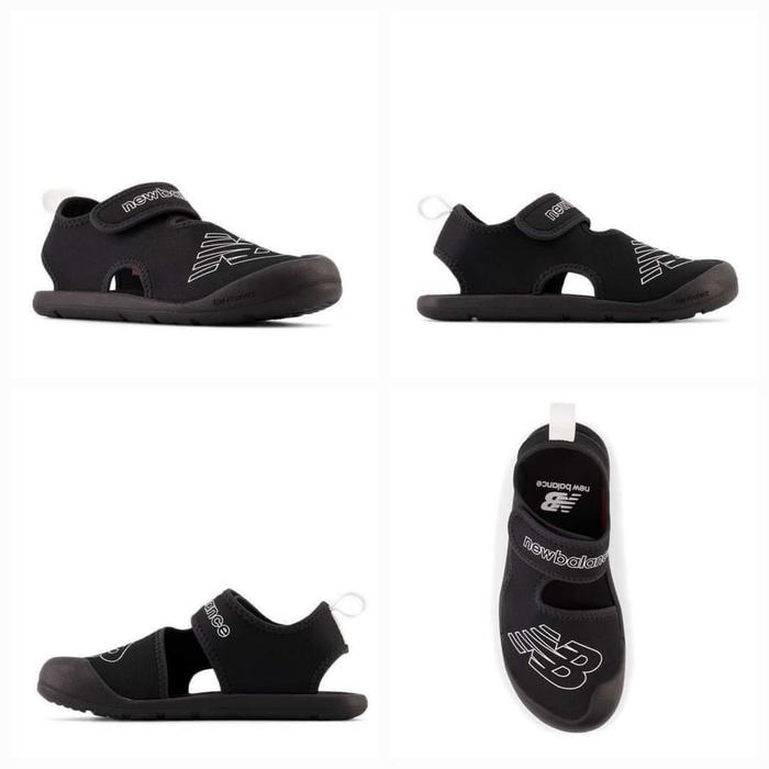 SALEEE 100% Original New Balance Kids CRSR Hook And Loop Black Sandals