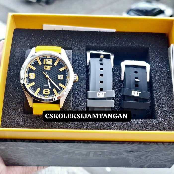 JAM TANGAN PRIA CATERPILLAR QA.141.27.137 YELLOW ORIGINAL BERGARANSI