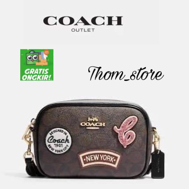 TAS SELEMPANG WANITA C H CF455 SHOULDER BAG MINI DARK BROWN