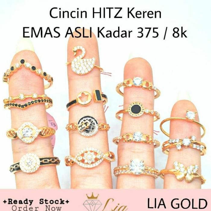 Cincin EMAS ASLI KADAR 300 & 375 ( TOKO MAS LIA GOLD BEKASI )