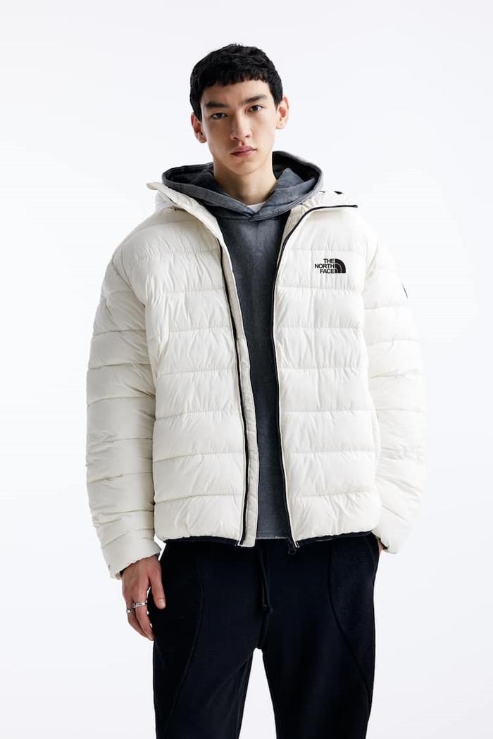 JAKET PUFFER GELEMBUNG THE NORTH FACE PUTIH