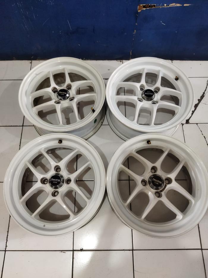 VELG MOBIL BEKAS R15 BAUT 4 ENKEI R15 X6,5 4X100 ETWHITE
