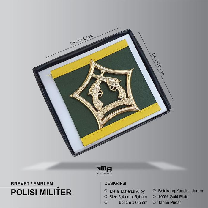 EMBLEM POLISI MILITER PM BREVET BRIVET POLISI MILITER PIN