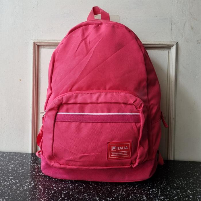 TAS RANSEL WANITA FILA ITALIA SECOND BRANDED IMPORT PINK