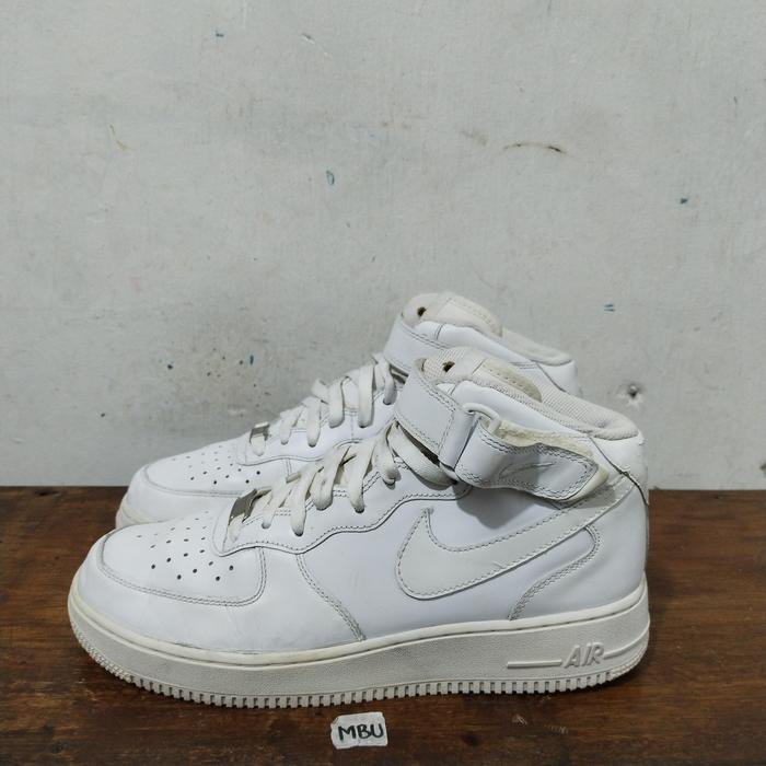 sepatu second ori nike af1 mid triple white size 42.5