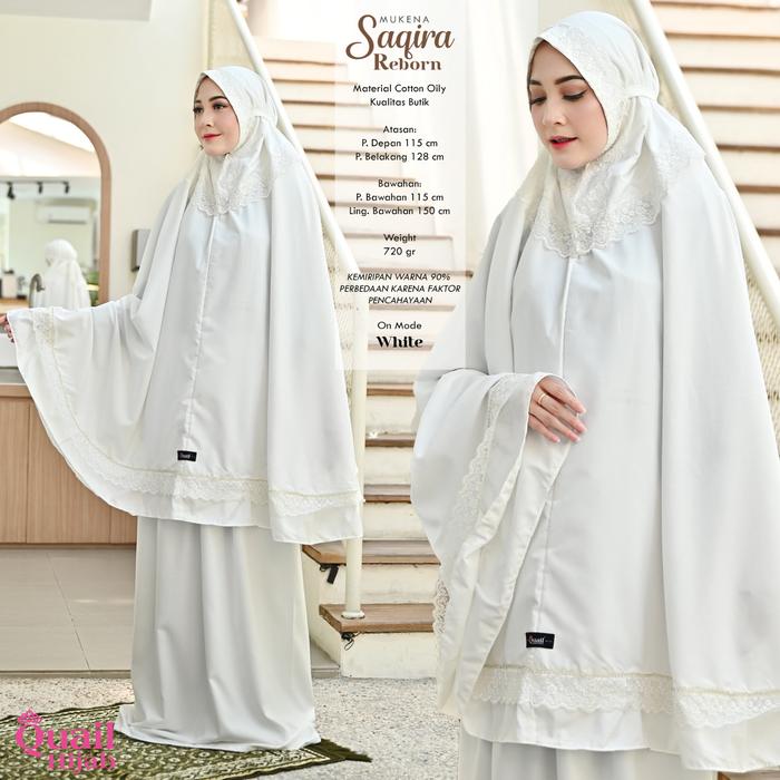 MUKENA SAQIRA REBORN Cotton Oily Renda by Quail HIjab