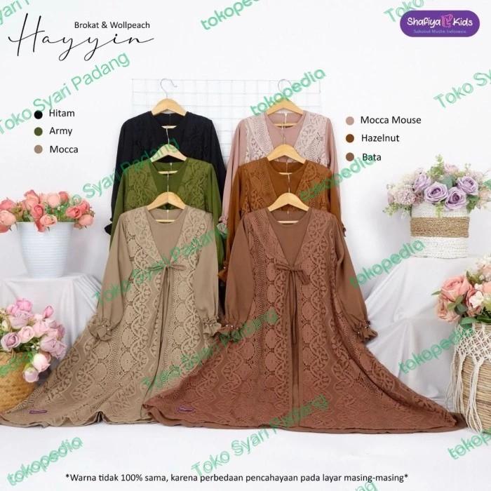 Setelan Gamis Jilbab Brokat Anak Perempuan Hayyin by Shafiya Kids