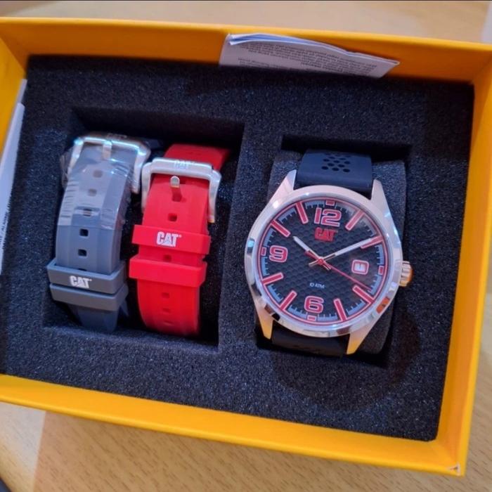 Jam tangan pria original CATERPILLAR QA.141.21.138 BOX SET RUBBER