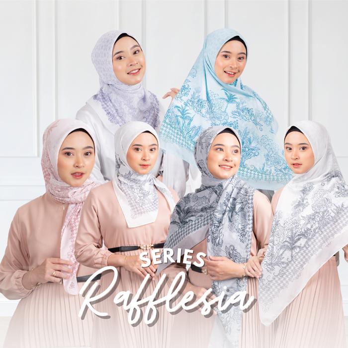 JAVADIVA - RAFFLESIA SERIES | Hijab Segi empat Motif | Hijab Printing