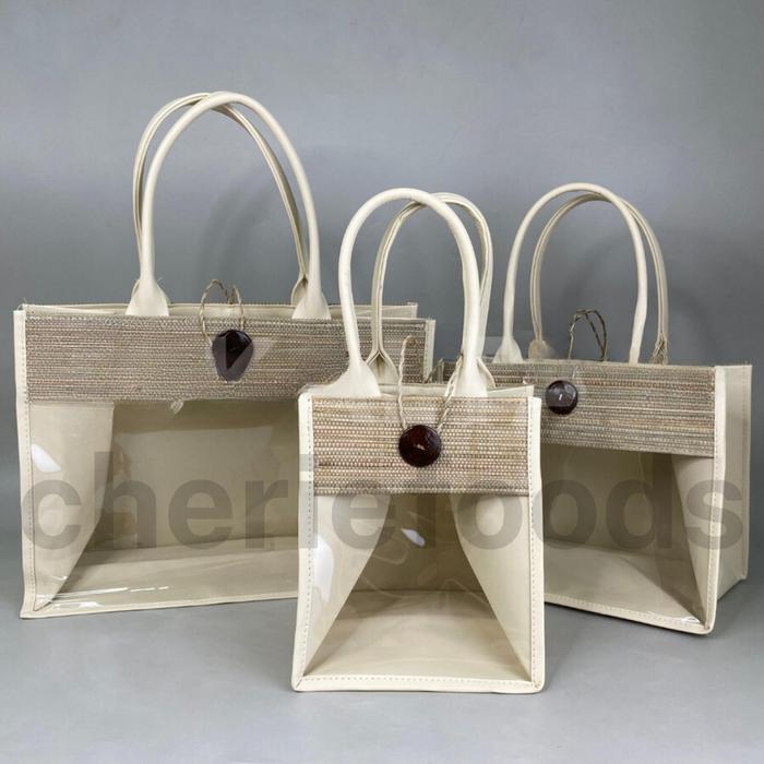 Tas Hampers Mendong/Tas Pandan Mendong/Hampers Totebag - Besar