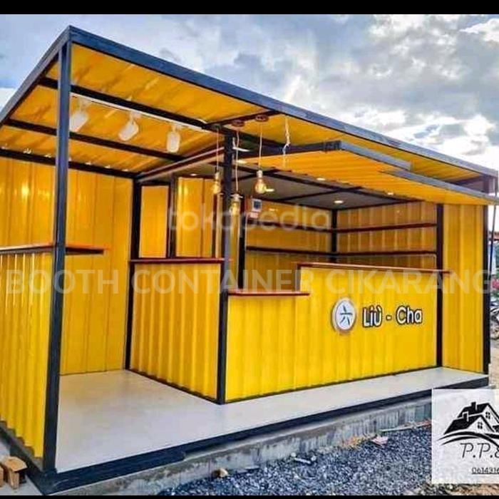 DP booth container p 4,5 m x l 3 m untuk ke cianjur