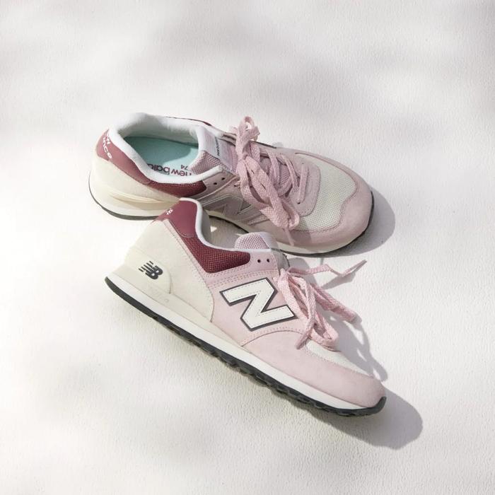 New balance 574 pink burgundy white U574OY2 original resmi pt map