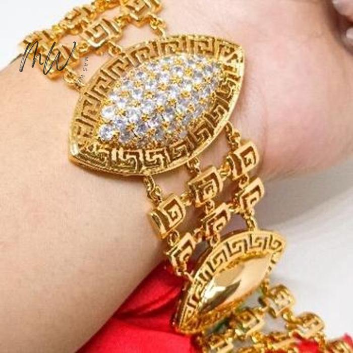 gelang tangan model terbaru ori terbaru dubai perhiasan lapis emas 24k