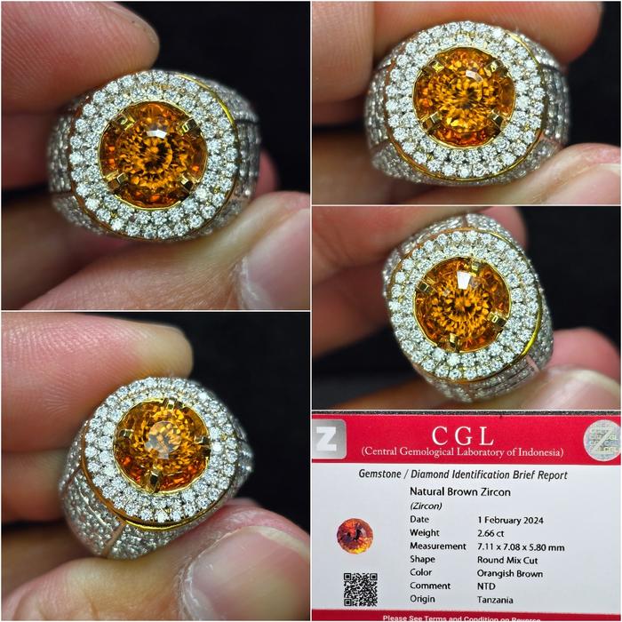Natural Brown Zircon 2.66cts memo CGL