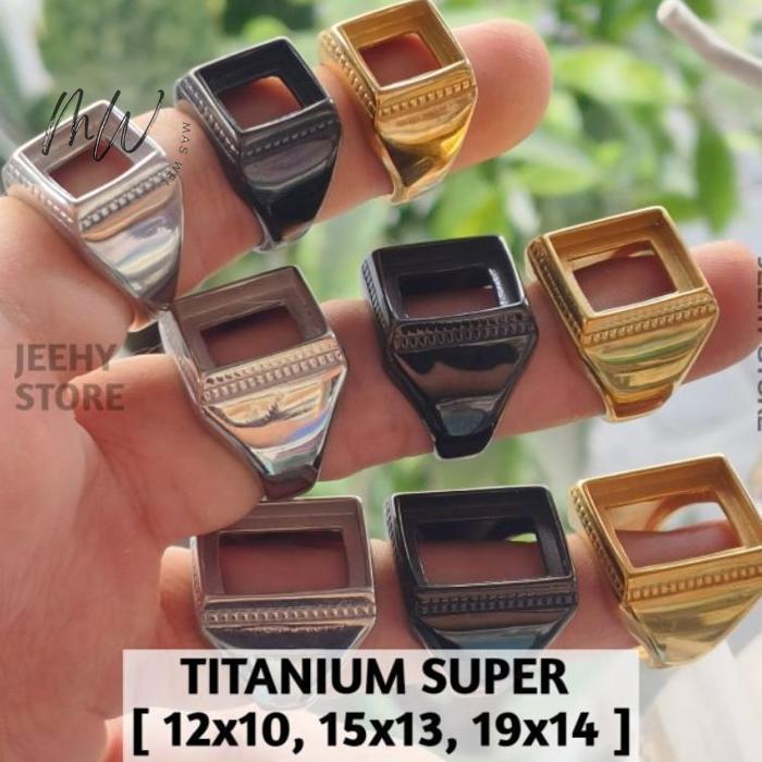 RING CINCIN TITANIUM KOTAK TANAM Berkualitas
