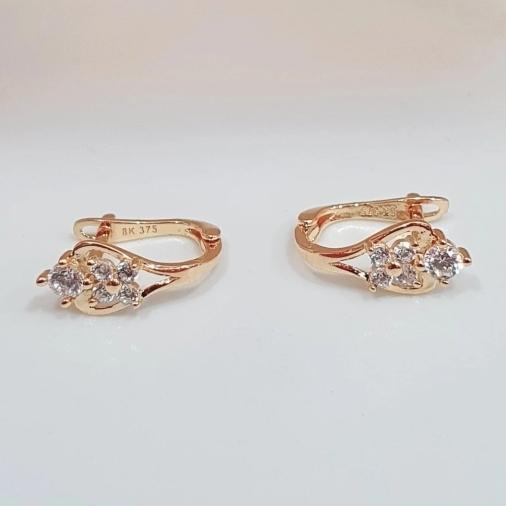 Anting Emas Asli Model Jepit Kadar 375