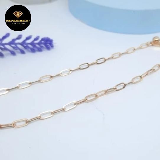 Gelang Kaki Emas Asli Model Nori Kadar 375