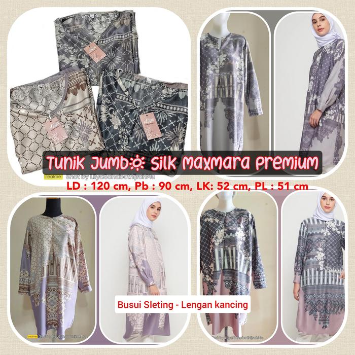 Tunik Jumbo LD 120 Silk Maxmara Premium Pb 90 cm busui friendly