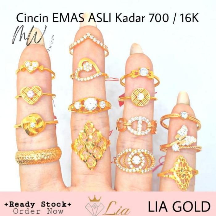 Cincin EMAS ASLI Kadar 700 / 16K ( TOKO MAS LIA GOLD BEKASI ) GC61