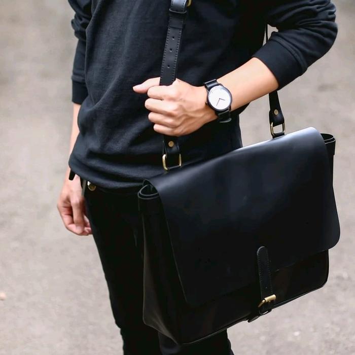 Tas Selempang Kulit Asli LTH Postman