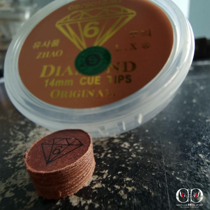 Diamond Cue Tip Brown - Laminated Layer Tips