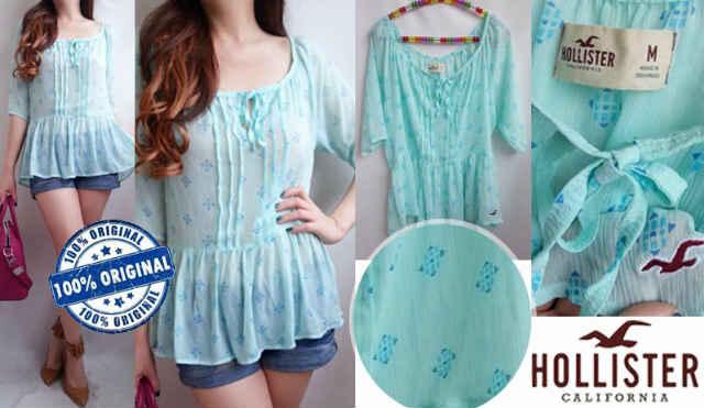 Hollister Soft Blue Chiffon Babydoll