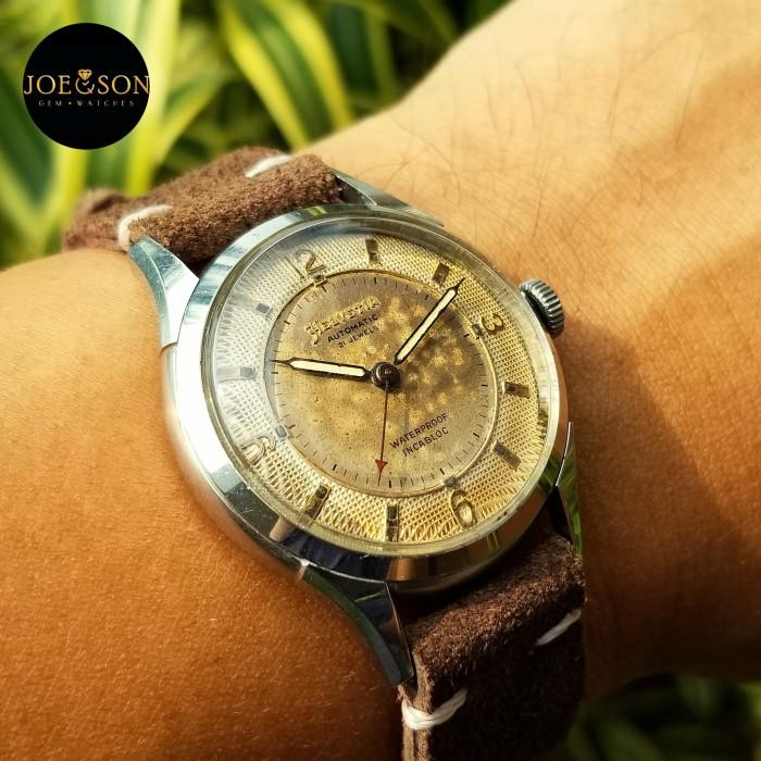 Helvetia Watch Co automatic Military bulls eye tropical Honeycomb Dial