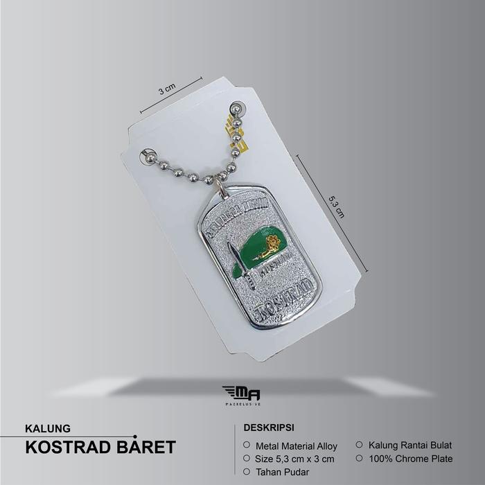 KALUNG KOSTRAD BARET DOG TAG LOGO KOSTRAD KALUNG PRIA WANITA