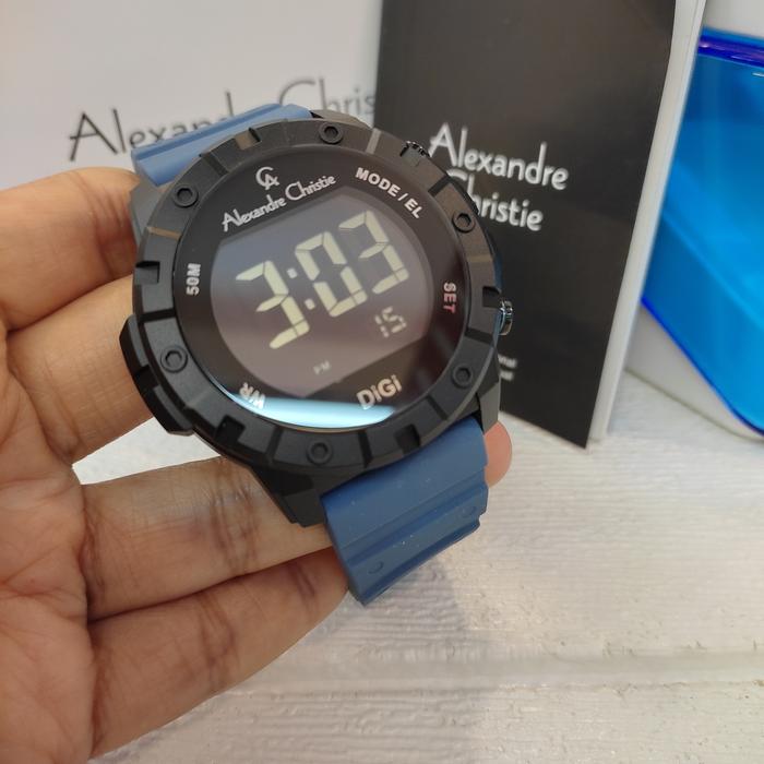 Jam PRIA ORIGINAL Alexandre Christie Ac 9364 MH Rubber Stainless