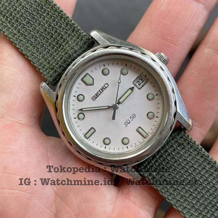 Seiko Sq50 diver military quartz lume