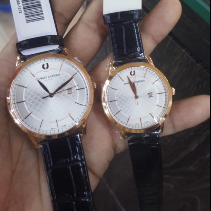 JAM TANGAN COUPLE CHARLES JOURDAN CJ1085-1512 & CJ1085-2512 ORIGINAL