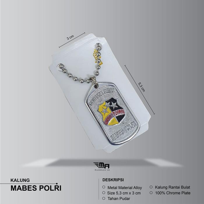 KALUNG MABES POLRI DOG TAG LOGO MABES POLRI KALUNG PRIA WANITA