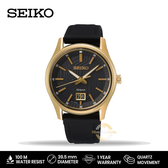 Jam Tangan Pria Seiko SUR560P1 SUR560 Men Black Dial Black Original