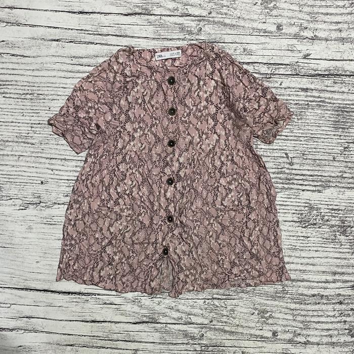 Blouse kaos kemeja Zara Kids anak motif bunga original second bekas