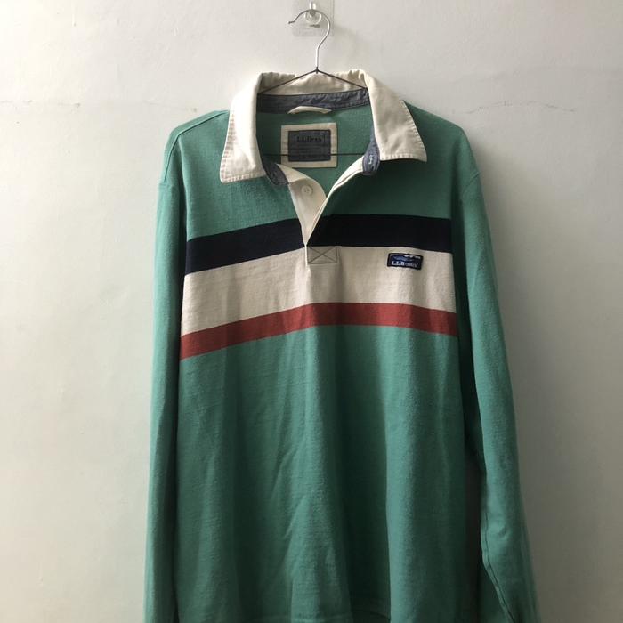 Polo Longsleeve Rugby Shirt Kemeja Panjang LL Bean
