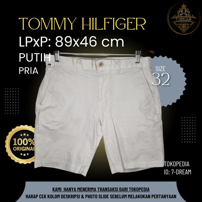 Tommy Hilfiger | Original | Celana Pendek | Pria | Putih | I-24.039
