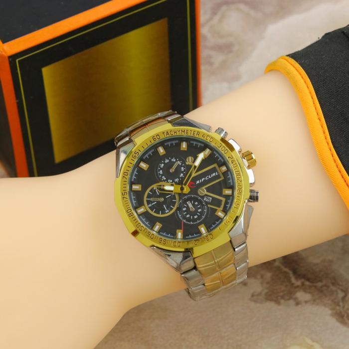 jam tangan fashion pria original tali rantai free box Dm 45cm