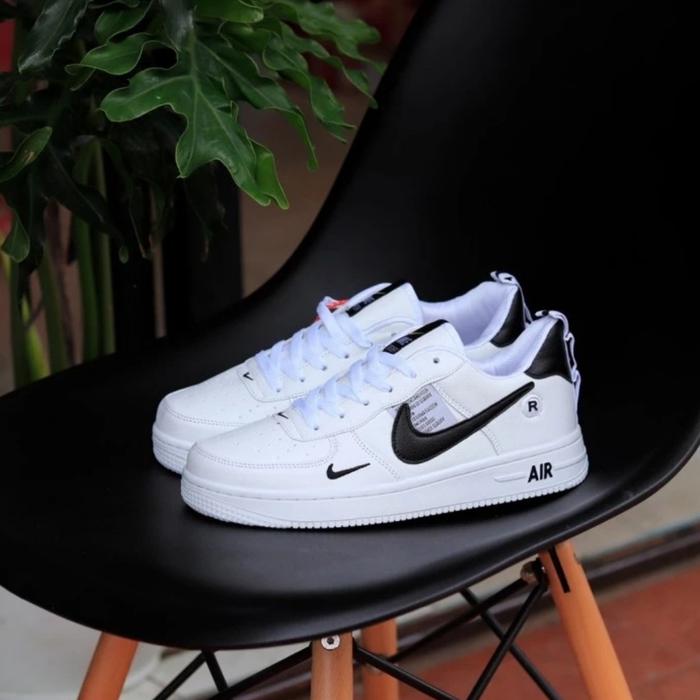SEPATU AF1 UTILITY WHITE BLACK UNISEX IMPORT QUALITY