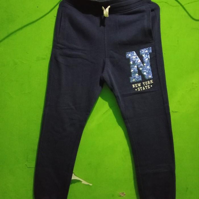 MURAH CELANA JOGGER SWEATPANTS PRIA PANJANG H&M DIVIDED ORIGINAL KATUN BIRU NAVY LARI GYM JOGGING PR