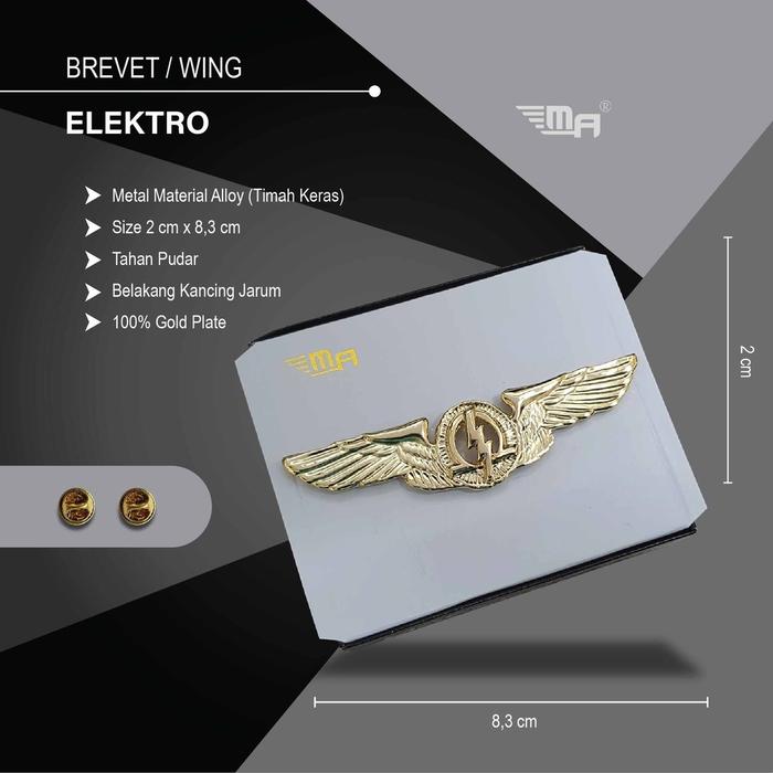 WING ELEKTRO TNI AU BREVET BRIVET LEX AU PIN