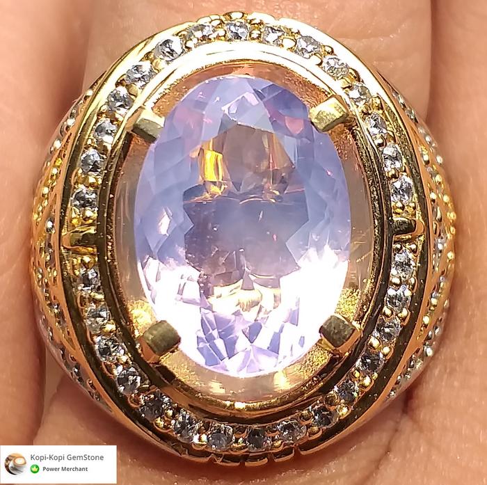 Cincin Amethyst Quartz (Warna Lavender) Memo GLI Natural & Murah