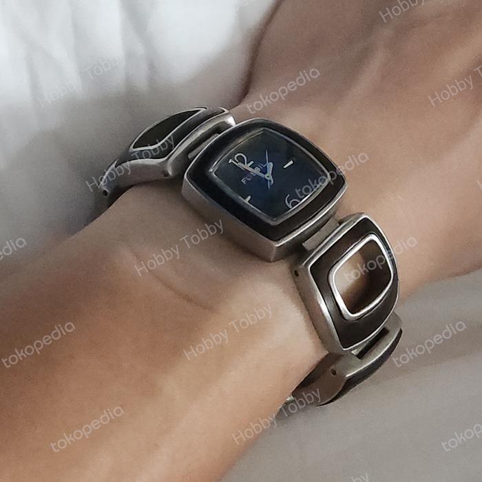 Jam tangan FOSSIL wanita original Vintage wood stainless steel