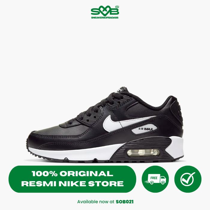 Nike Kids' AIR Max 90 LTR Shoes Black/White - CD6864-029